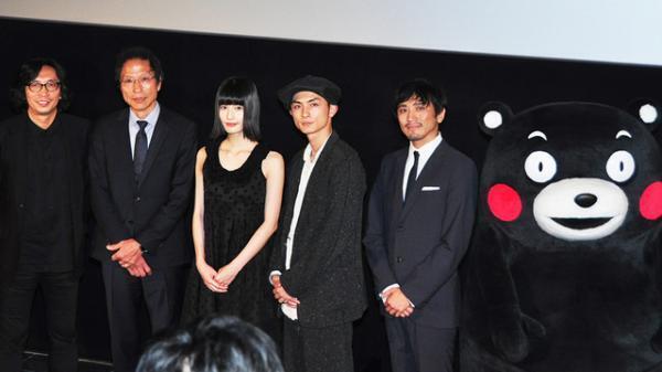 橋本愛、高良健吾ら熊本映画で復興アピール！ハイテンションすぎるくまモンに行定監督ツッコミ