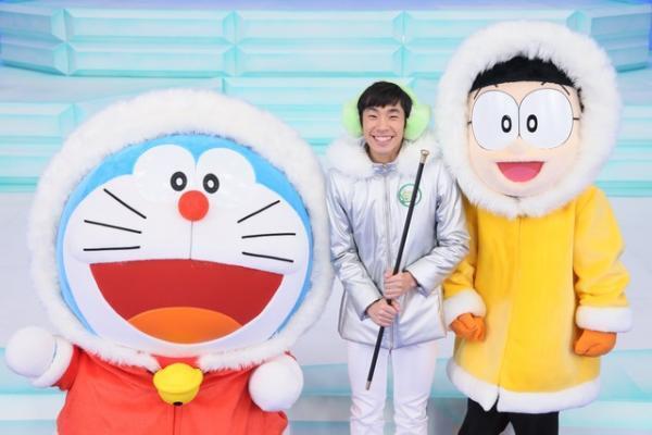 織田信成、ドラえもんと一緒に“ラッキーマンボ！”で夢のコラボ！