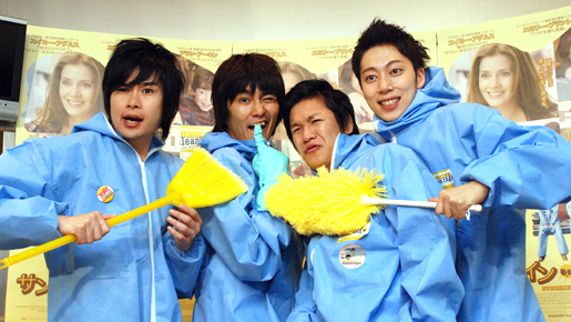 はんにゃ金田は“ダメ女”がお好み？　清掃員コスチュームで金田節炸裂！