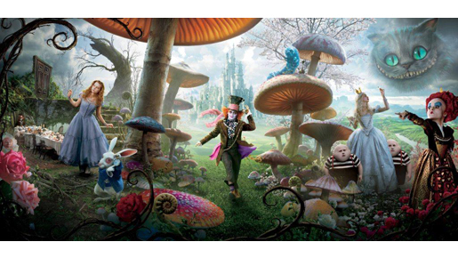 巨大J・デップが「おかえり」『アリス・イン・ワンダーランド』予告編＆ポスター解禁