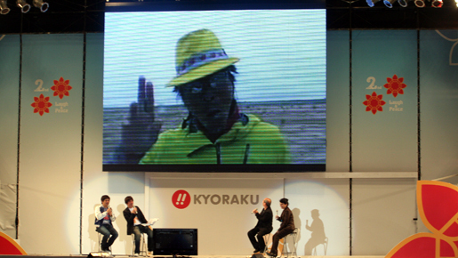 【沖縄国際映画祭】間寛平、イランから衛星中継でギャグ3連発