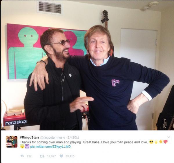 リンゴ・スター＆ポール・マッカートニー、7年ぶりにコラボ実現