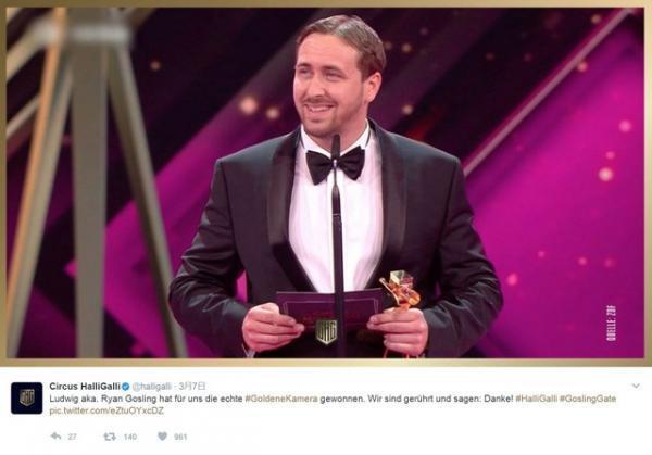 独「ゴールデンカメラ賞」授賞式に偽物のライアン・ゴズリングが登場