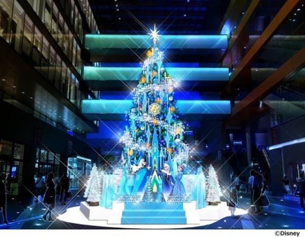『アナ雪』クリスマスツリーが登場！美しい氷の魔法の世界を表現