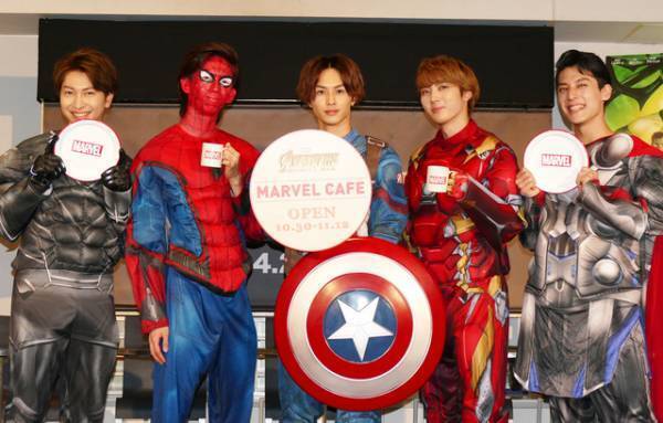 超特急、音楽界のアベンジャーズ目指す！原宿マーベル・カフェでハロウィンパーティ