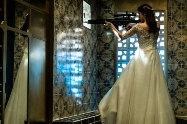 ウェディングドレスで射撃!? 最先端アクション満載の予告編解禁『悪女／AKUJO』