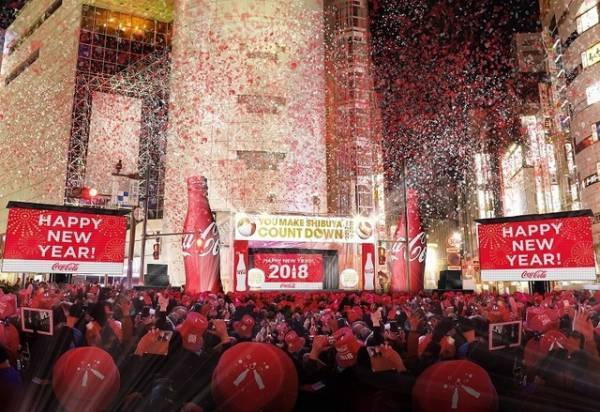 年越しはコカ・コーラで乾杯！ 渋谷109前にてカウントダウンイベント開催