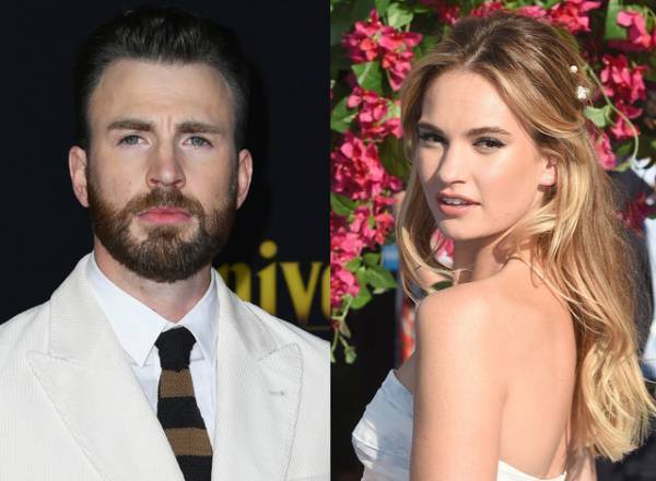 クリス・エヴァンス＆リリー・ジェームズが交際開始か