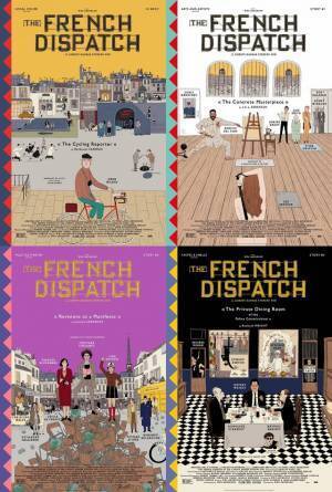 ウェス・アンダーソンや超豪華キャストの姿も『フレンチ・ディスパッチ』観るも楽しいイラストポスター