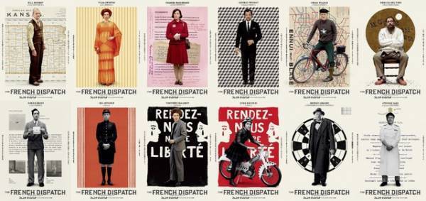 ユーモア溢れるキャラクターが勢揃い！『フレンチ・ディスパッチ』キャラポス解禁