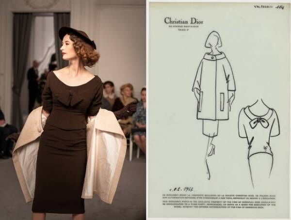 クリスチャン・ディオールがデザインしたドレスを再現『ミセス・ハリス、パリへ行く』ドレス写真＆スケッチ画像