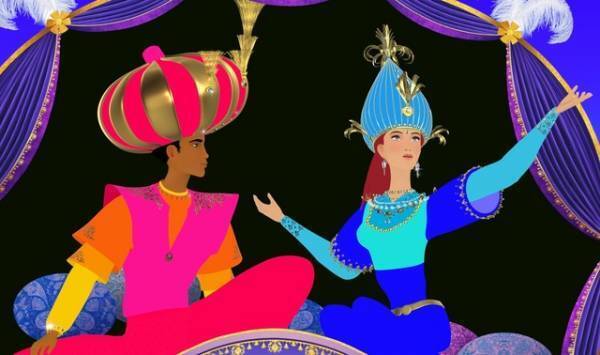 フレスコ画、シルエット…鮮やかな色彩と独特の表現とらえる『古の王子と3つの花』場面写真