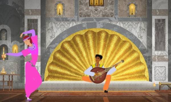 フレスコ画、シルエット…鮮やかな色彩と独特の表現とらえる『古の王子と3つの花』場面写真