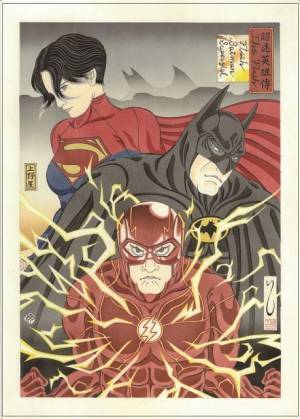 フラッシュ＆バットマン＆スーパーガールが浮世絵に『ザ・フラッシュ』特別ビジュアル