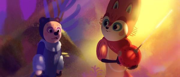 絵画のような色彩で描く、異なる世界の2人の冒険『ペルリンプスと秘密の森』特報＆ティザーポスター