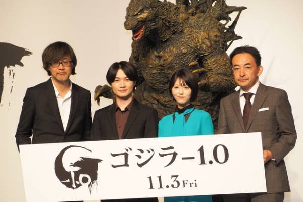 『ゴジラ-1.0』神木隆之介＆浜辺美波が歓喜の再共演！山田裕貴、安藤サクラ、佐々木蔵之介ら実力派キャストも解禁