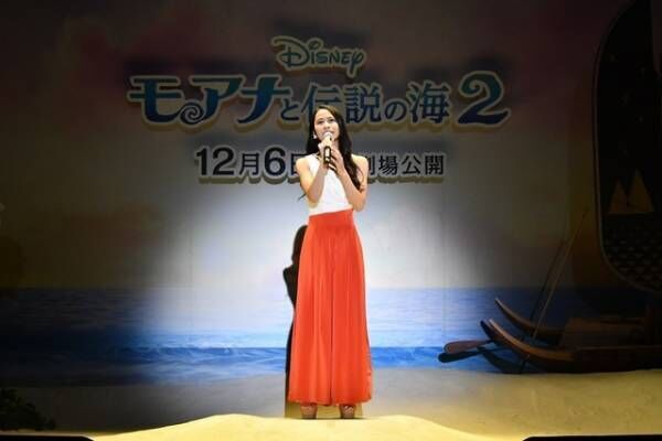 モアナ役の屋比久知奈が劇中歌初披露 サプライズに涙も『モアナと伝説の海２』イベント開催