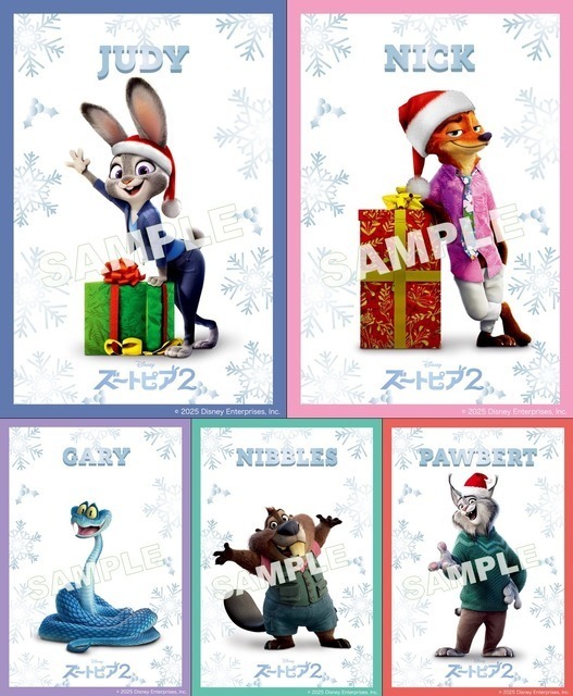 日本版が大人気『ズートピア２』興収40億円突破 入プレ第3弾はクリスマス限定キャラクターカード