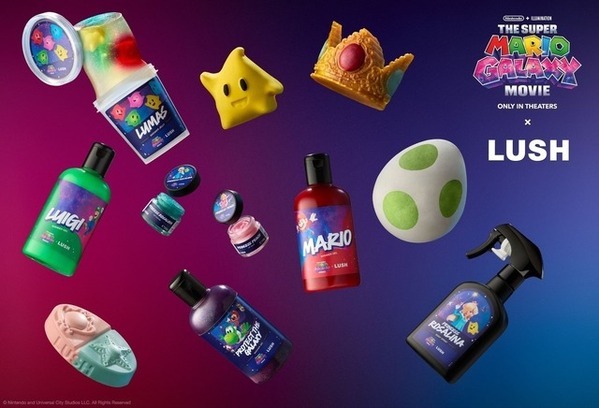 『ザ・スーパーマリオギャラクシー・ムービー』 × LUSH、限定コラボ商品が3月10日発売！