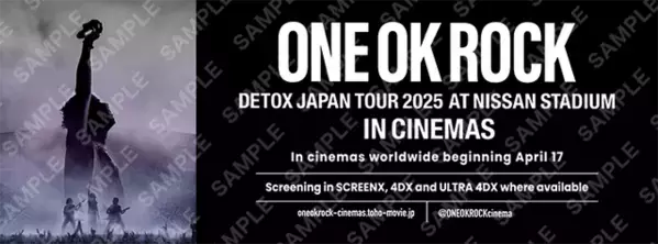 『ONE OK ROCK DETOX JAPAN TOUR 2025 AT NISSAN STADIUM IN CINEMAS』60秒予告 入プレ配布も決定