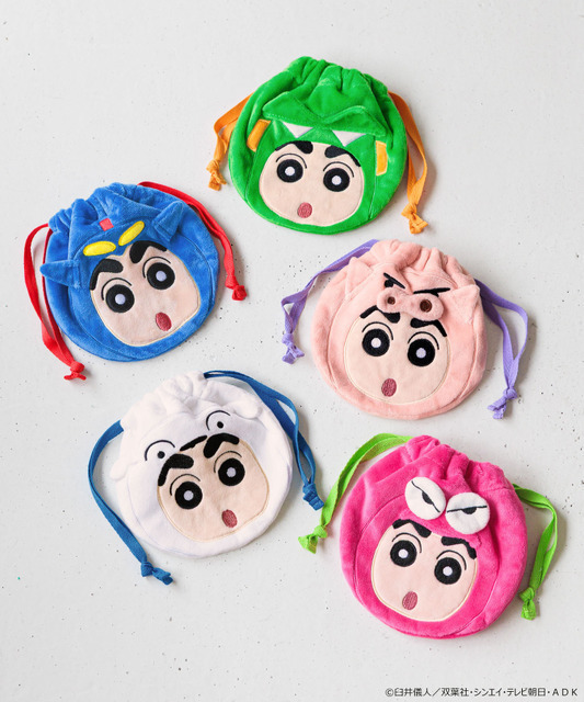 しんちゃんの顔ポーチやぬいぐるみも！「クレヨンしんちゃん」とLOWRYS FARMのコラボアイテム、7月24日発売開始