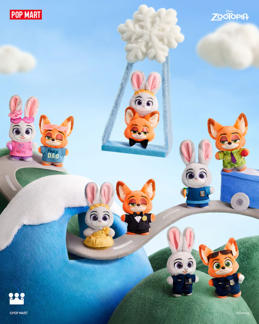 『ズートピア』ジュディとニックがぬいぐるみキーホルダーになって登場！POP MART「Ace Duo」シリーズ8月28日発売