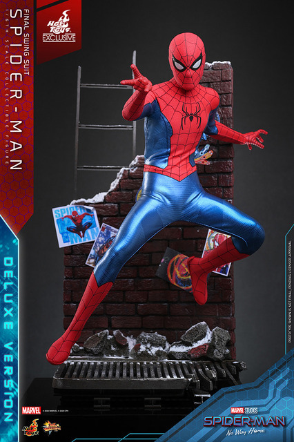 雪のニューヨークを再現した台座も！ スパイダーマン「ファイナル・スウィング・スーツ」デラックス版が登場