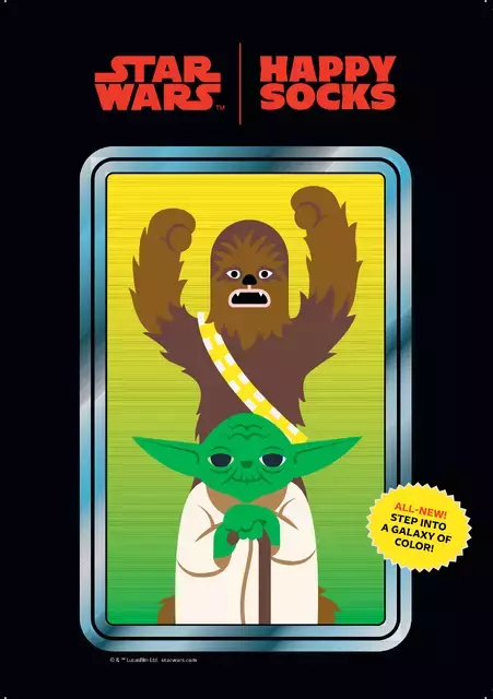 ヨーダやジャバデザインも！80年代レトロトイにインスパイア『スター・ウォーズ』レッグウェア発売「Happy Socks」