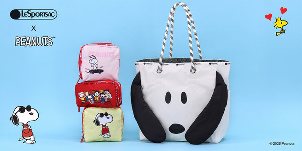 スヌーピーの耳付きトートや初のスウェットも登場　レスポートサック×「PEANUTS」コラボコレクション