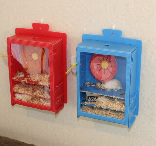 ハムスターのケージを壁掛け式にしてみた