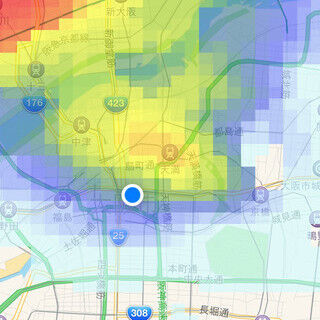 250mメッシュで雨雲の位置を通知、日本気象協会のiOSアプリ「そらレーダー」