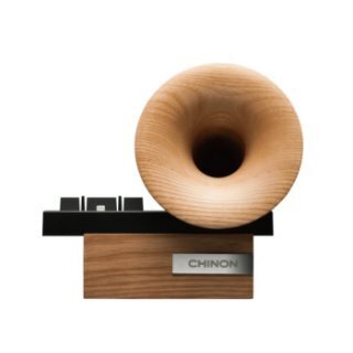 チノン、iPhone向けの木製バックロードホーンスピーカー