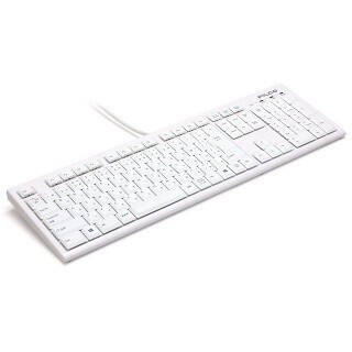 ダイヤテック、パンタグラフ式のフルサイズキーボードに白×グレーの新色