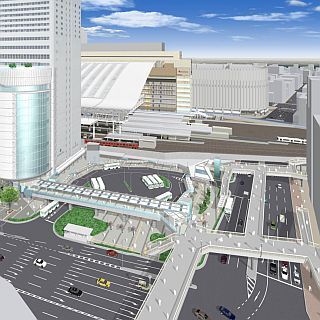 JR大阪駅南広場の整備に着手 - バス・タクシー乗車場を分離、安全性向上へ