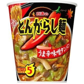 「日清のとんがらし麺」より、激辛味噌スープの"うま辛味噌タンメン"登場
