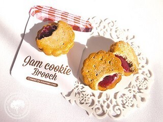 ジャムがとろ～り! クッキーのブローチ
