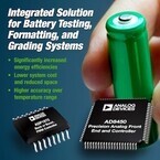 ADI、充電式バッテリの製造を最適化する集積アナログコントローラを発表