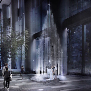 東京都・虎ノ門ヒルズのクリスマスを建築家やアーティストが幻想的に演出