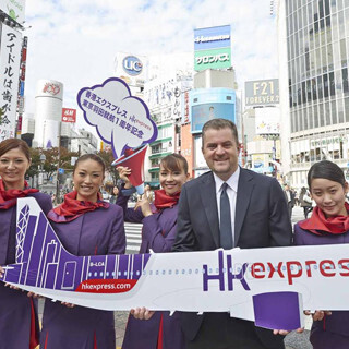 スッチーに声をかけたら香港往復チケットが当たるキャンペーンが開催