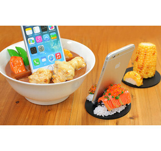 食べちゃいたい! 食品サンプルスマホスタンドに北海道の味覚3種が新登場