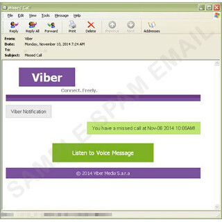 「Viber」を装ったスパムメールが急増! - OSごとに誘導先が変更