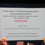 SC14 - Gordon Bell氏による半世紀におよぶスパコンの歴史の回想