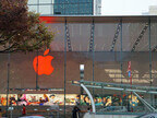 アップル、世界エイズデーで一部のApple Store実店舗のロゴを