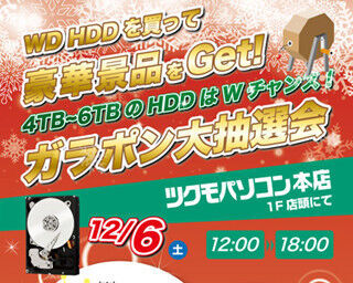 テックウインド、東京・秋葉原でWD製HDD購入者向けのガラポン大抽選会開催