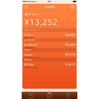 資産管理アプリ「Moneytree」、『Tマネー』に対応 - Tポイントと一括管理可