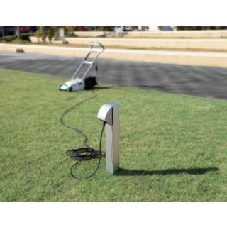 パナソニック、景観にマッチするアルミ製の屋外電源コンセント支柱