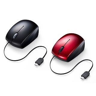 サンワダイレクト、Android・PC・Macで使えるmicroUSB採用の小型マウス