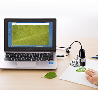 サンワダイレクト、光学最大200倍のUSBデジタルマイクロスコープ