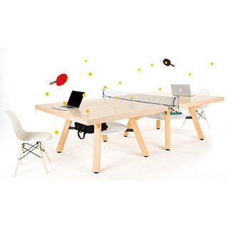 オフィスで&quot;ピンポン&quot;できるワークテーブル発売-卓球台メーカーと共同開発