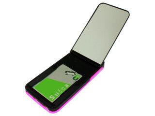 上海問屋、コンパクトミラーとカード入れを装備したiPhone 6 Plus用ケース